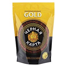 Кофе Черная карта Gold растворимый сублимированный (пакет), 75г