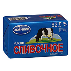 Масло сливочное "Экомилк" 82,5%, 380г