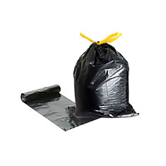 Мешки для мусора черные, 60л с завязками "Пакеты" 10шт/рул