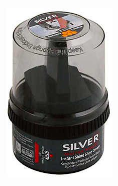 Крем-блеск Silver для обуви черный, 50мл