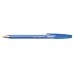 Ручка шариковая Attache Style синяя, 0,5 мм (прорезиненный корпус)