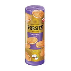 Печенье Forsite сэндвич кокосовый вкус KDV, 220г