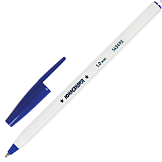Ручка шариковая ЮНЛАНДИЯ  синяя, линия письма 0,5 мм (143495)