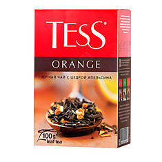 Чай Тесс Оранж черный с цедрой апельсина, 100г