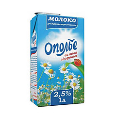 Молоко Ополье ультрапастеризованное 2,5%, 950г