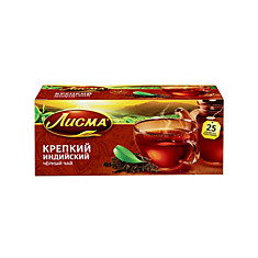 Чай Лисма Крепкий индийский черный, 25пакетиков
