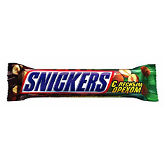 Шоколадный батончик Snickers c лесным орехом, 81г