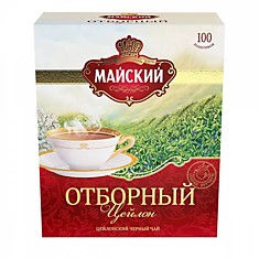 Чай Майский Отборный черный, 100пакетиков