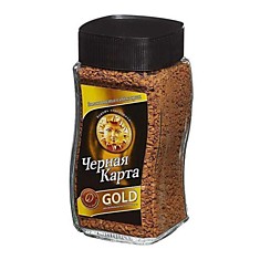 Кофе Черная карта Gold растворимый сублимир., стекло 47,5г