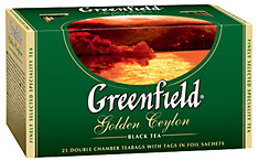 Чай Гринфилд Golden Ceylon черный, 25 пакетиков
