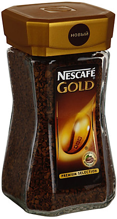 Кофе Nescafe Gold растворимый сублимированный, стекло, 95г