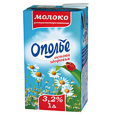 Молоко Ополье ультрапастеризованное 3,2 %, 950г