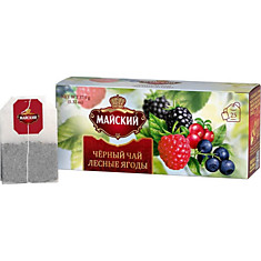 Чай Майский Лесные ягоды черный, 25 пакетиков