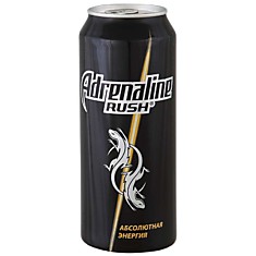 Напиток безалкогольный Adrenalin Rush энергетический, 0,449л (черный)