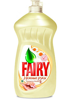 Жидкость для мытья посуды Фейри (Fairy) Нежные руки, Ромашка и Витамин Е, 450 мл