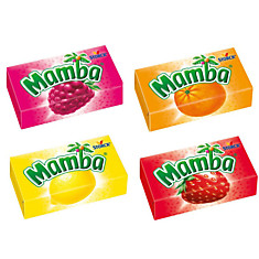 Жевательные конфеты Мамба, в ассортименте, упаковка 6шт, 26,5г