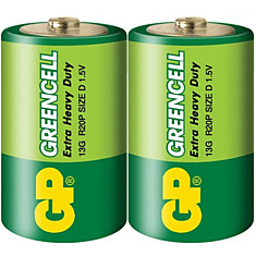 Батарейка GP Greencell 13G/D, 2шт