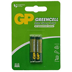 Батарейка GP Greencell AAA, R03, 2шт
