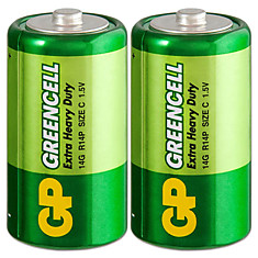 Батарейка GP Greencell C, 2шт