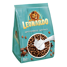 Сухой завтрак Леонардо Шарики  шоколадные, 200г