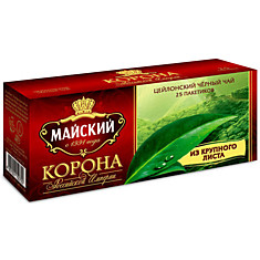Чай Майский Корона Российской Империи черный, 25 пакетиков