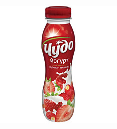 Йогурт питьевой Чудо Клубника-Земляника 1,9%, 260г