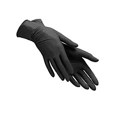 Перчатки нитриловые черные, размер "L", пара