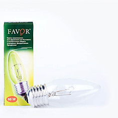 Лампа FAVOR накаливания 60Вт Е27, свеча