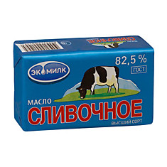 Масло сливочное "Экомилк" 82,5%, 180г